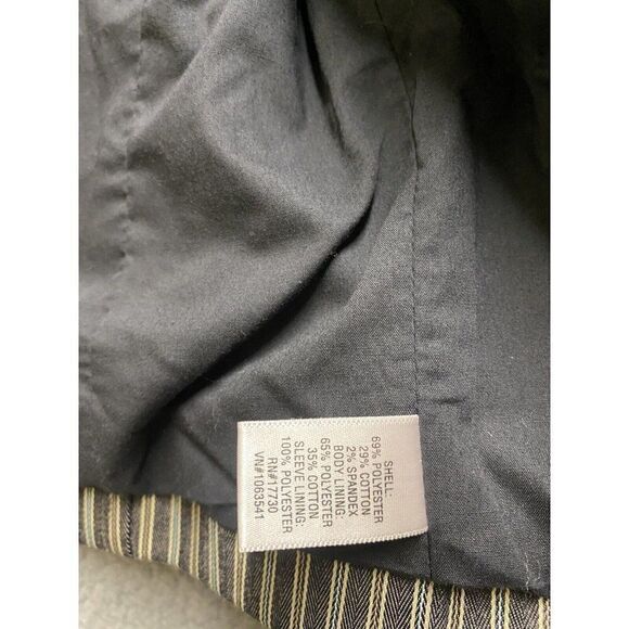 Isaac Mizrahi  Size Small Gray Striped Cropped Blazer Jacket - Picture 6 of 9